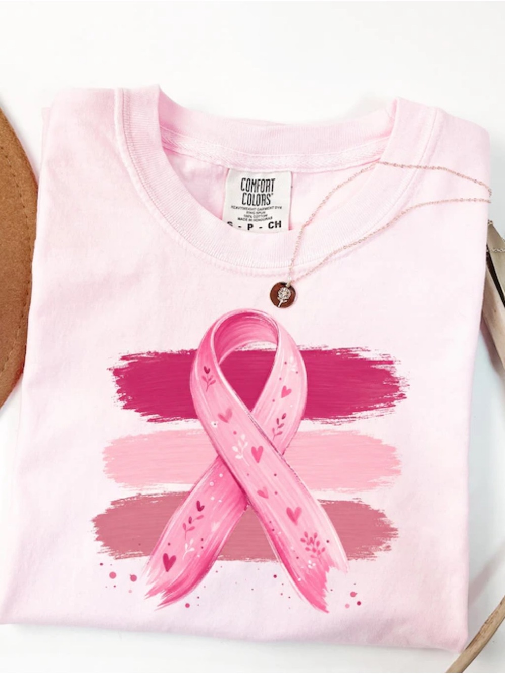 Comfort Colors blossom Ribbon Graphic Short Sleeve Tee